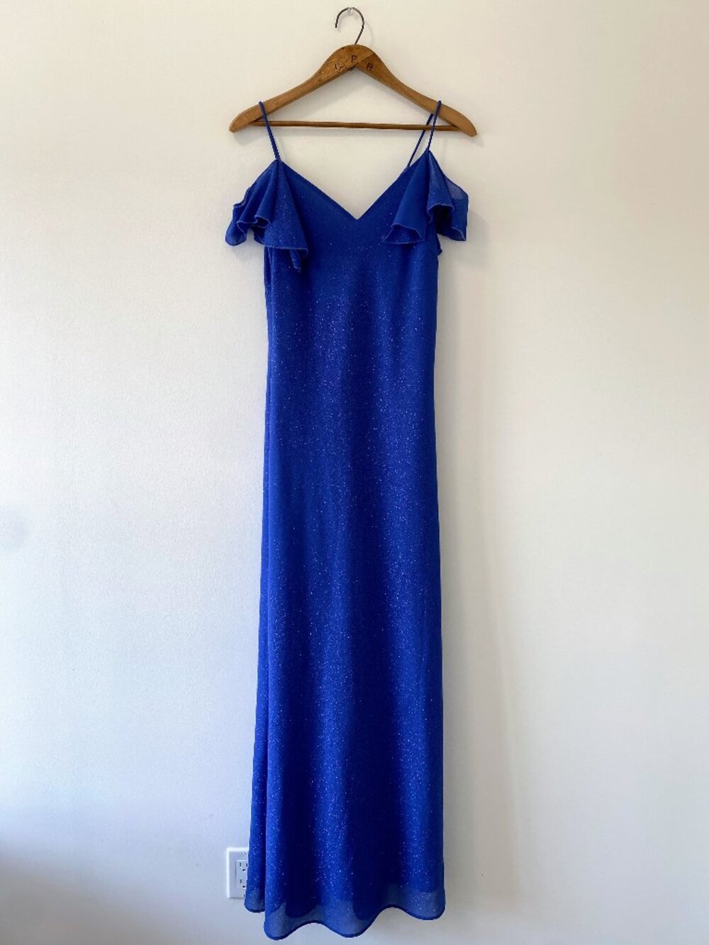 Vintage Blue Sparkly Formal Dress / Y2K / Made in USA